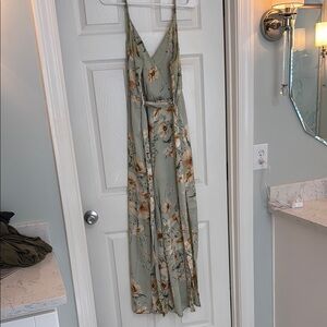 Floral Green Maxi Dress